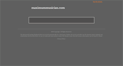 Desktop Screenshot of maximummusician.com